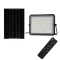 LED Aptumšojams saules enerģijas āra prožektors LED/15W/3,2V IP65 4000K melna + tālvadības pults
