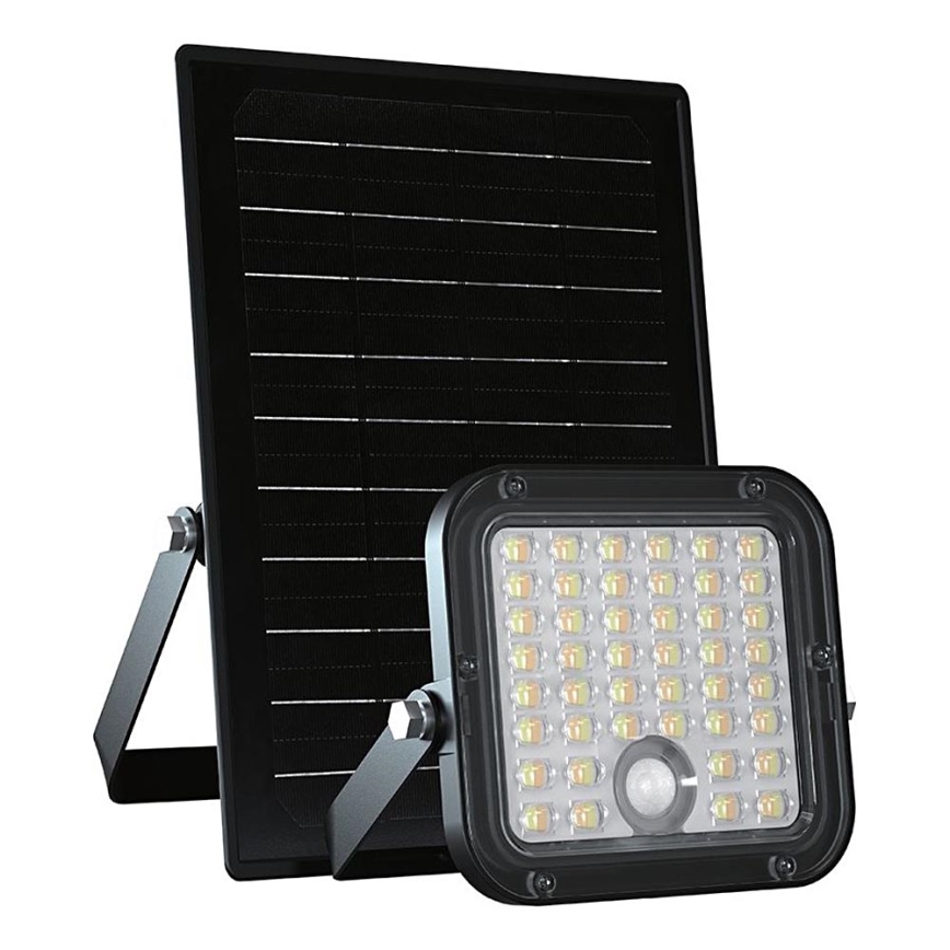 LED Aptumšojams saules enerģijas prožektors ar sensoru LED/10W/3,7V 4000/6000K IP65 3600 mAh + tālvadības pults