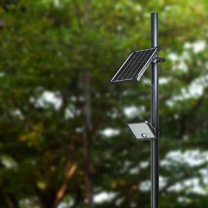 LED Aptumšojams saules enerģijas prožektors ar sensoru LED/10W/3,7V 4000/6000K IP65 3600 mAh + tālvadības pults