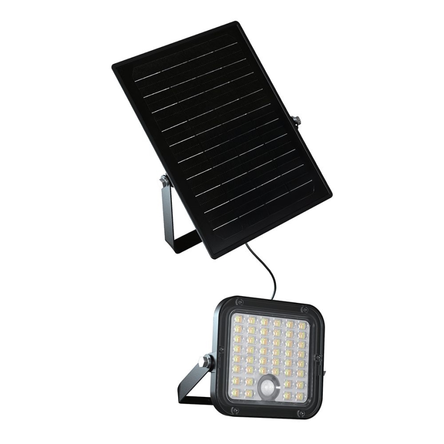 LED Aptumšojams saules enerģijas prožektors ar sensoru LED/10W/3,7V 4000/6000K IP65 3600 mAh + tālvadības pults