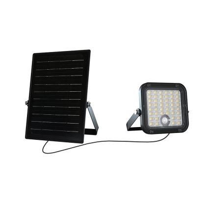 LED Aptumšojams saules enerģijas prožektors ar sensoru LED/10W/3,7V 4000/6000K IP65 3600 mAh + tālvadības pults