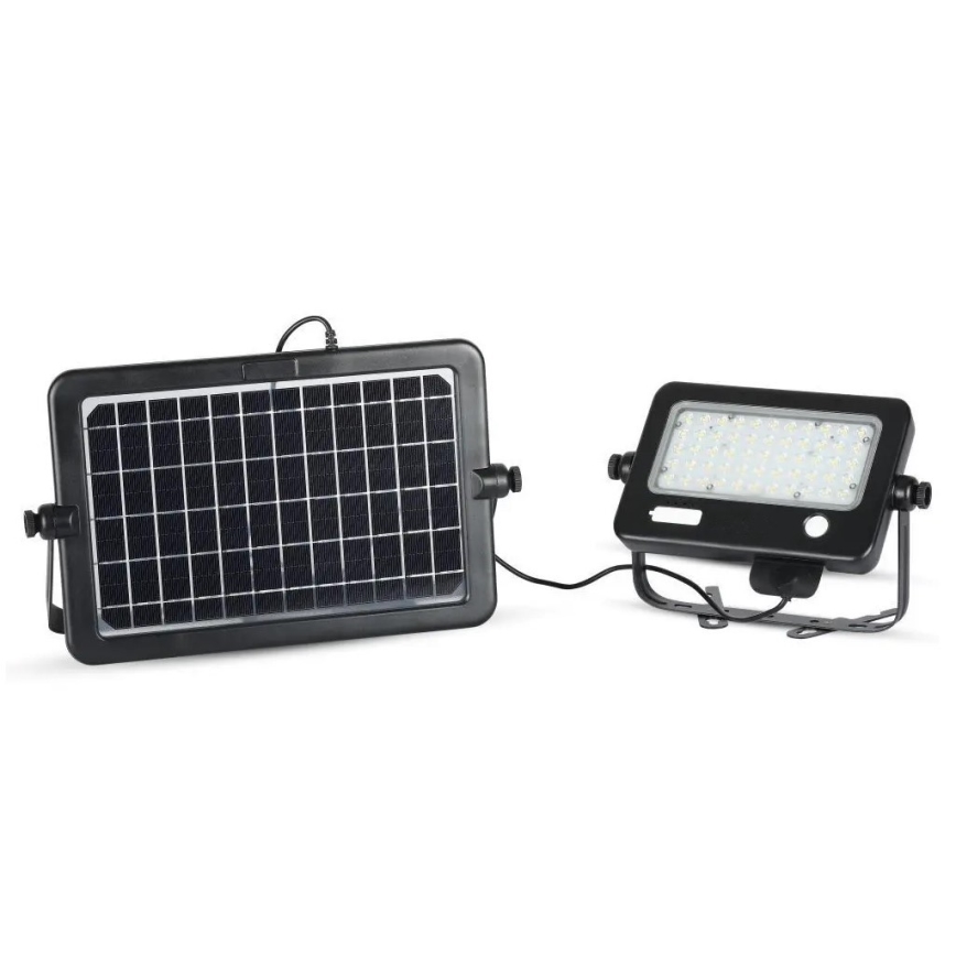 LED Aptumšojams saules enerģijas prožektors ar sensoru LED/10W/3,7V 4000K IP65 7200 mAh + USB ports