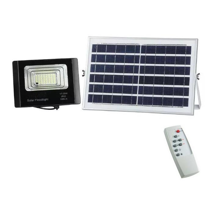 LED Aptumšojams saules enerģijas prožektors LED/12W/3,2V 6000K IP65 5000 mAh + tālvadības pults