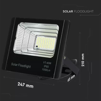 LED Aptumšojams saules enerģijas prožektors LED/16W/3,2V 4000K IP65 10000 mAh + tālvadības pults