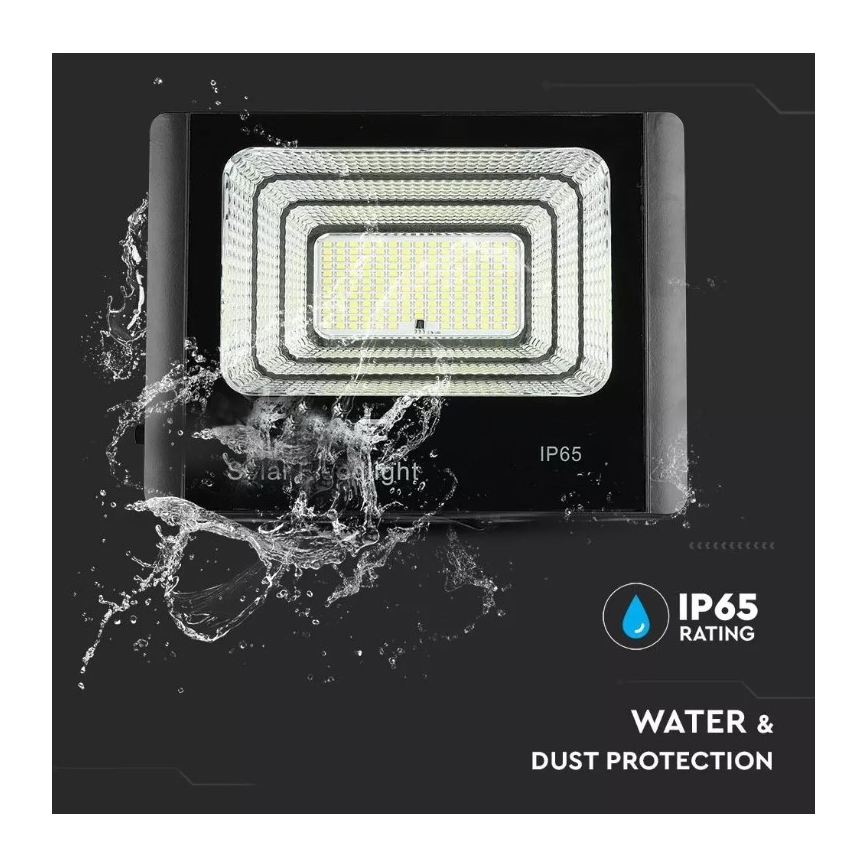 LED Aptumšojams saules enerģijas prožektors LED/16W/3,2V 4000K IP65 10000 mAh + tālvadības pults