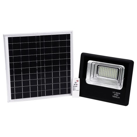 LED Aptumšojams saules enerģijas prožektors LED/20W/6,4V 4000K IP65 + tālvadības pults