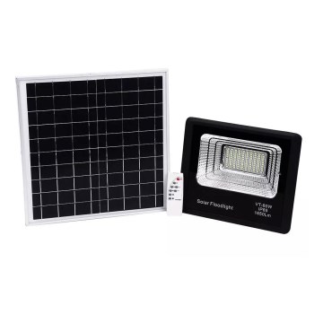 LED Aptumšojams saules enerģijas prožektors LED/20W/6V 6000K IP65 + tālvadības pults
