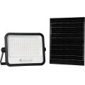LED aptumšojams saules prožektors LED/300W/3,2V 2000-8000K IP65 15000 mAh melns + tālvadības pults