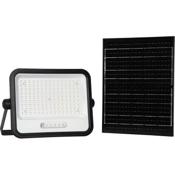 LED aptumšojams saules prožektors LED/300W/3,2V 2000-8000K IP65 15000 mAh melns + tālvadības pults