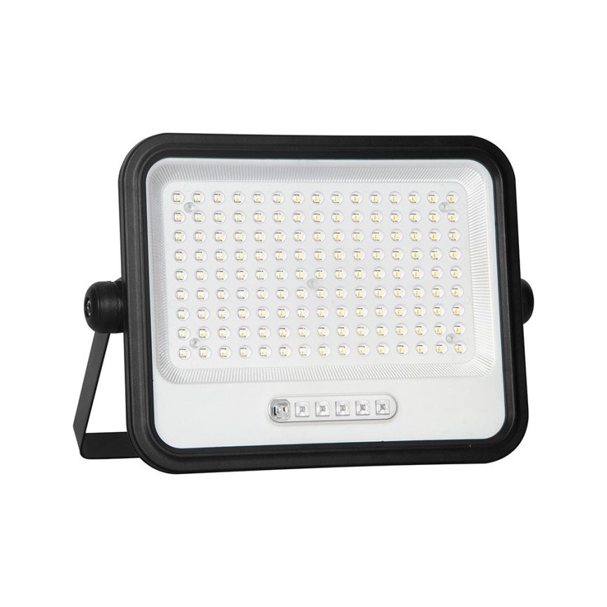 LED aptumšojams saules prožektors LED/300W/3,2V 2000-8000K IP65 15000 mAh melns + tālvadības pults