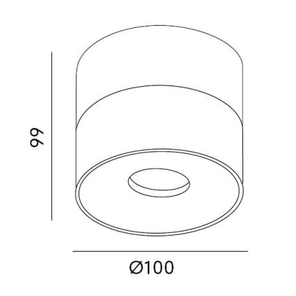 LED Aptumšojams starmetis LAHTI LED/10,5W/230V 3000K CRI 90 balts