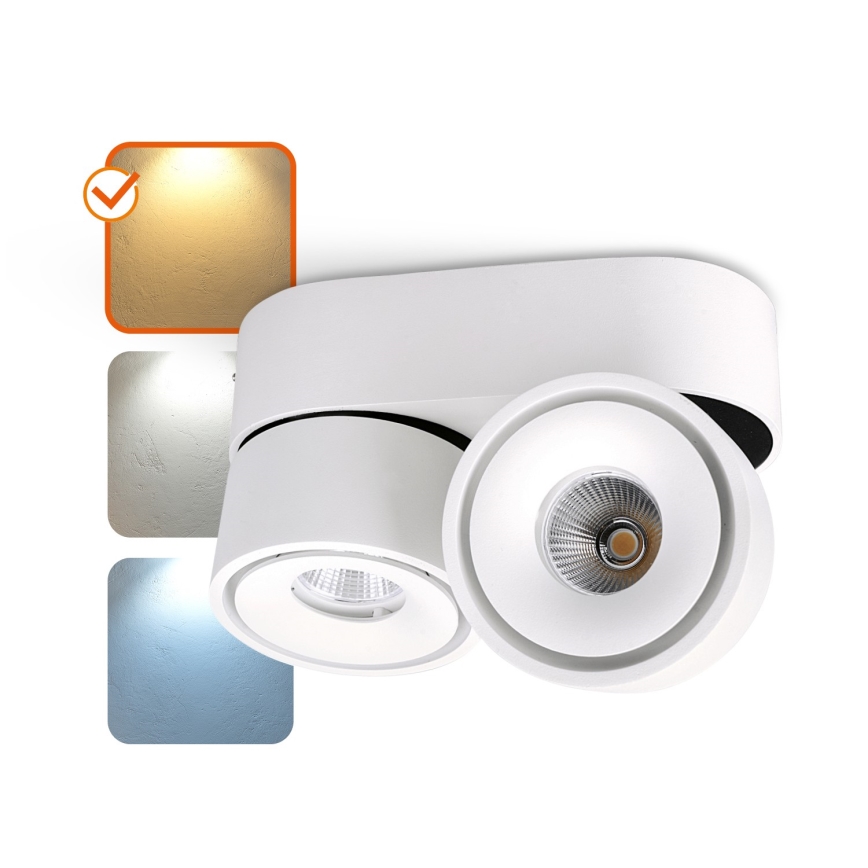 LED Aptumšojams starmetis LAHTI MINI 2xLED/9W/230V 3000K CRI 90 balts