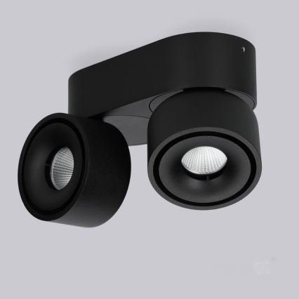 LED Aptumšojams starmetis LAHTI MINI 2xLED/9W/230V 3000K CRI 90 melns