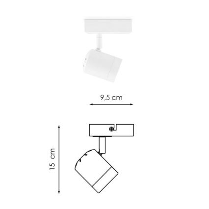 LED Aptumšojams starmetis MANU 1xGU10/5,8W/230V balts