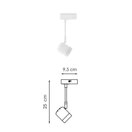 LED Aptumšojams starmetis MANU 1xGU10/5,8W/230V balts