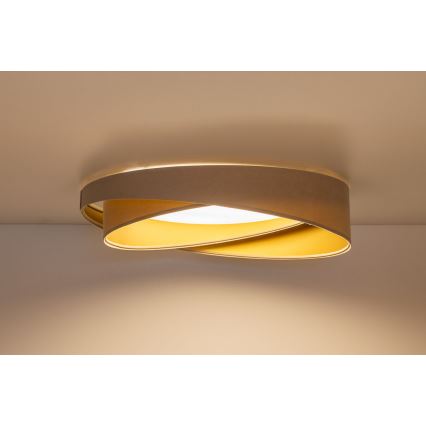LED dimējams griestu gaismeklis SMART GALAXY MODERN LED/24W/230V 3000-6500K Ø 55 cm bēša/zelta + ar tālvadības pulti