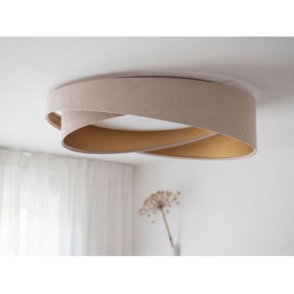 LED dimējams griestu gaismeklis SMART GALAXY MODERN LED/24W/230V 3000-6500K Ø 55 cm bēša/zelta + ar tālvadības pulti