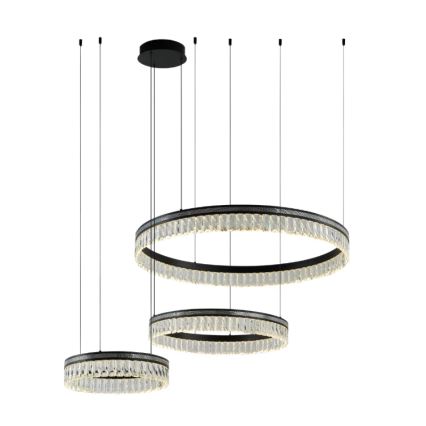 Aptumšojama LED kristāla lustra uz troses THALIA LED/120W/230V 3000-6000K + tālvadība