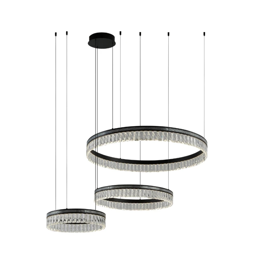 Aptumšojama LED kristāla lustra uz troses THALIA LED/120W/230V 3000-6000K + tālvadība