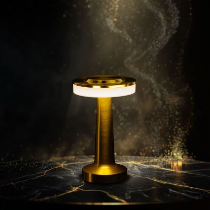 Regulējama LED uzlādējamā galda lampa LONDON LED/2W/5V 2700K/4000K/6500K 400 mAh zelta