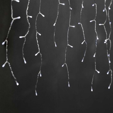 LED āra aizkars 360 LED/7 funkcijas 14m IP44 auksti balta