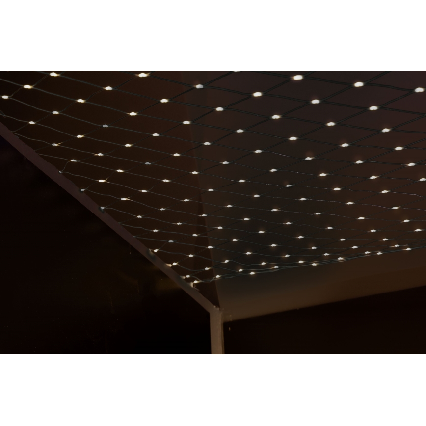 LED āra aizkars NET 240xLED/7,2W/230V 1,5x2 m IP44 siltā balta