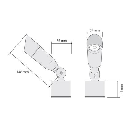 LED Āra apgaismojums OKO 1xLED/1W/350mA IP54