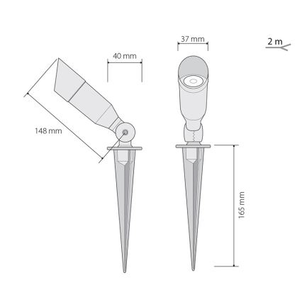 LED Āra apgaismojums OKO 1xLED/1W/350mA IP54