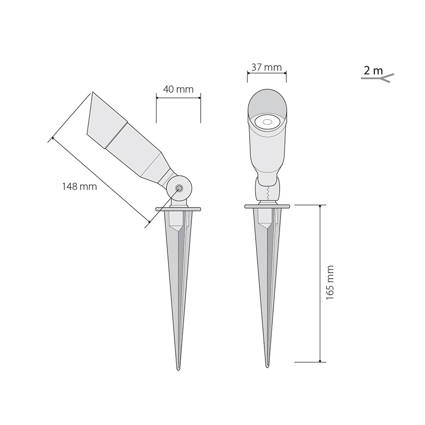 LED Āra apgaismojums OKO 1xLED/1W/350mA IP54