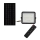 LED Āra aptumšojama saules enerģijas Prožektors LED/10W/3,2V IP65 4000K 6000 mAh melna + tālvadības pults