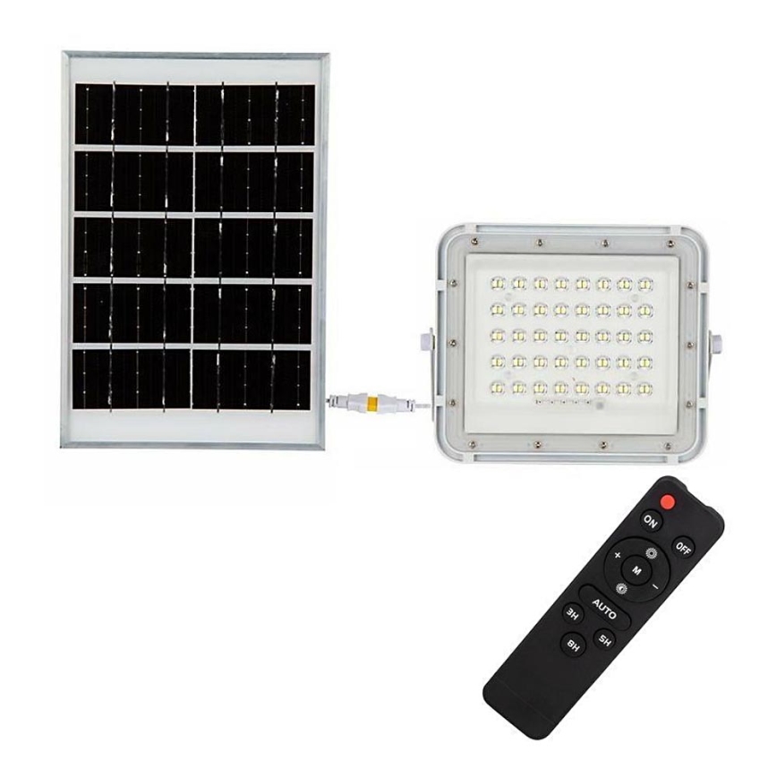 LED Āra aptumšojama saules enerģijas Prožektors LED/6W/3,2V IP65 4000K 5000 mAh balta + tālvadības pults