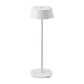 LED Āra aptumšojama skārienjūtīga uzlādējama galda lampa LED/2W/5V 4400 mAh IP54 balta