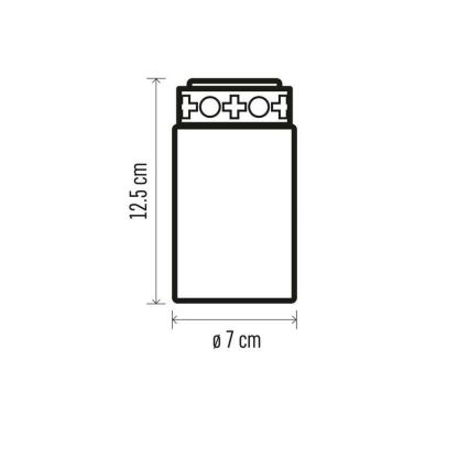 LED Āra dekorācija 1xLED/2xC IP44 sarkana