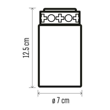 LED Āra dekorācija 1xLED/2xC IP44 sarkana