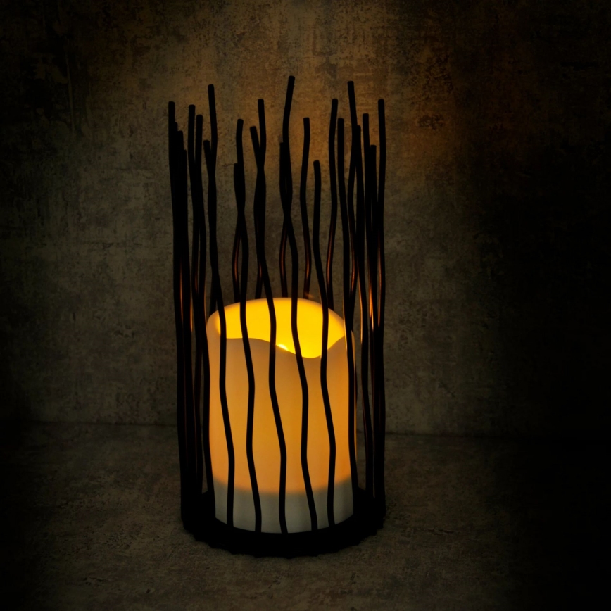 LED Āra dekoratīva lampa NYBORG LED/2xAA 22 cm IP44 silti balta