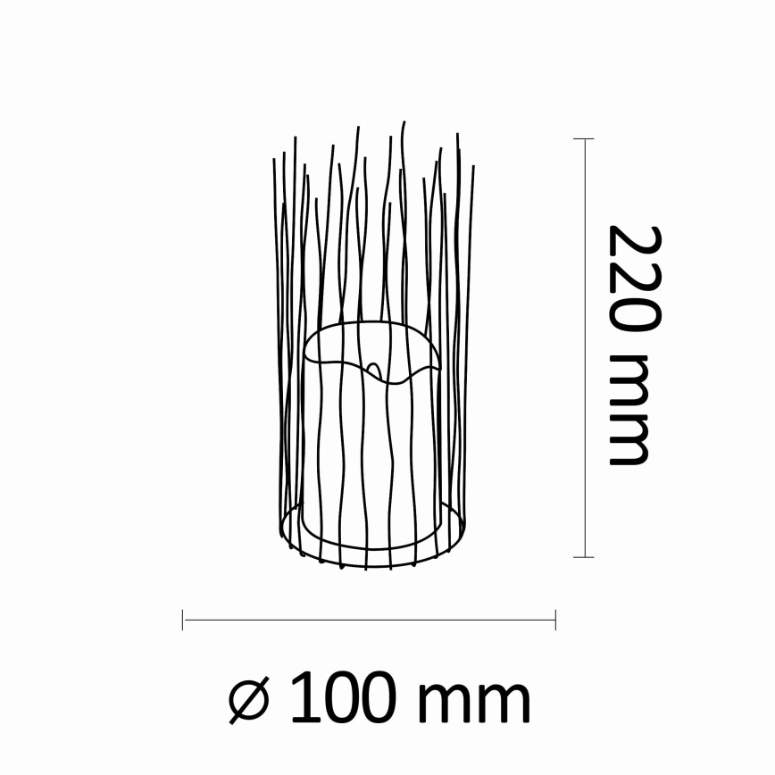 LED Āra dekoratīva lampa NYBORG LED/2xAA 22 cm IP44 silti balta