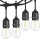 LED Āra dekoratīva virtene 10xE27/1W/230V 10 m IP65 melna
