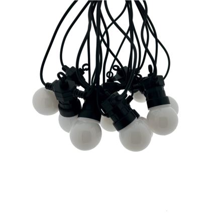 LED āra dekoratīvā virtene 10xLED/0,36W/230V 4,5 m IP44 melna
