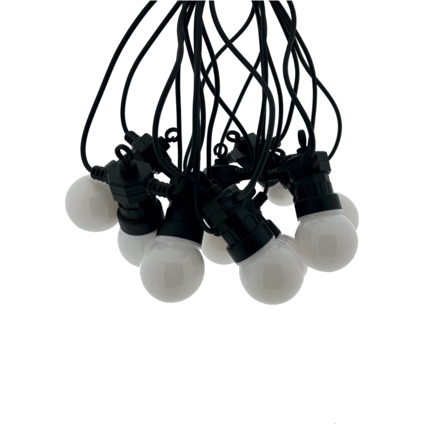 LED āra dekoratīvā virtene 10xLED/0,36W/230V 4,5 m IP44 melna