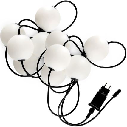 LED Āra dekoratīva virtene 10xLED/0,8W/230V IP67 2500K 7,7 m