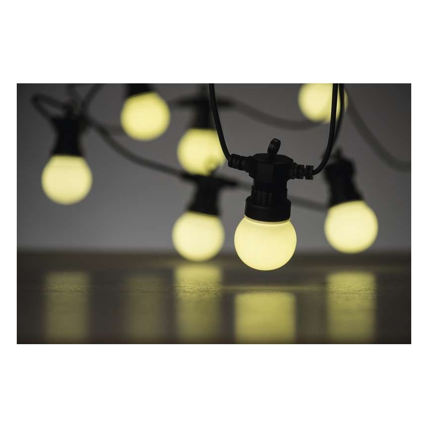 LED Āra dekoratīva virtene 10xLED/10m IP44 balta