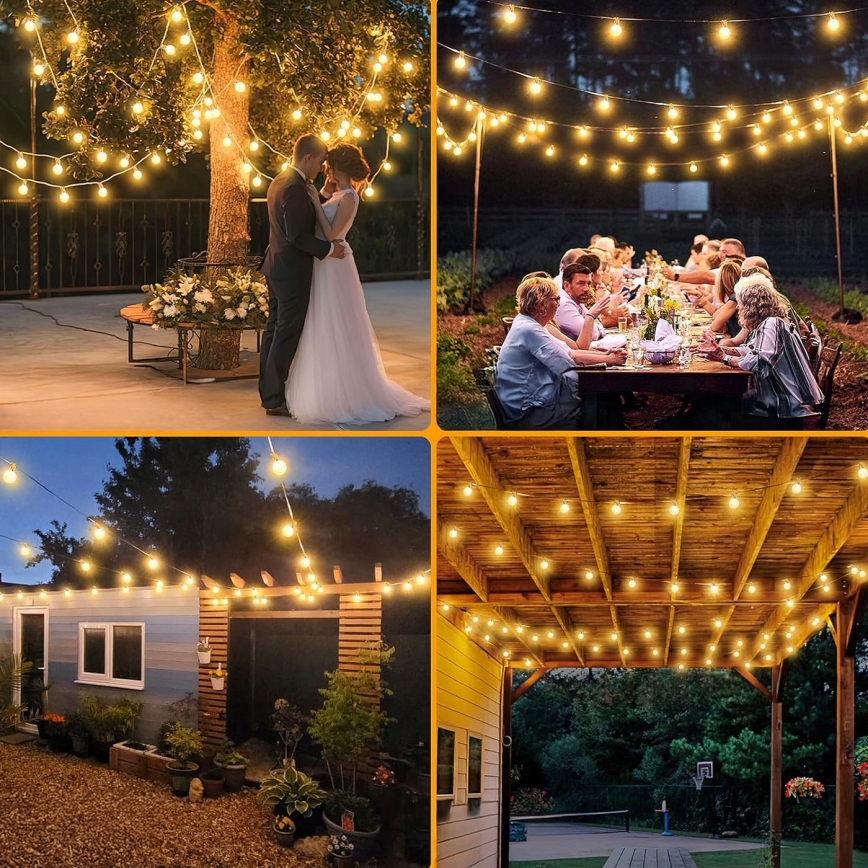 LED āra dekoratīvā virtene 20xE12/1W/230V 20 m IP65 melna