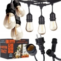 LED āra dekoratīvā virtene 20xE27/1W/230V 11,44 m IP44 melna