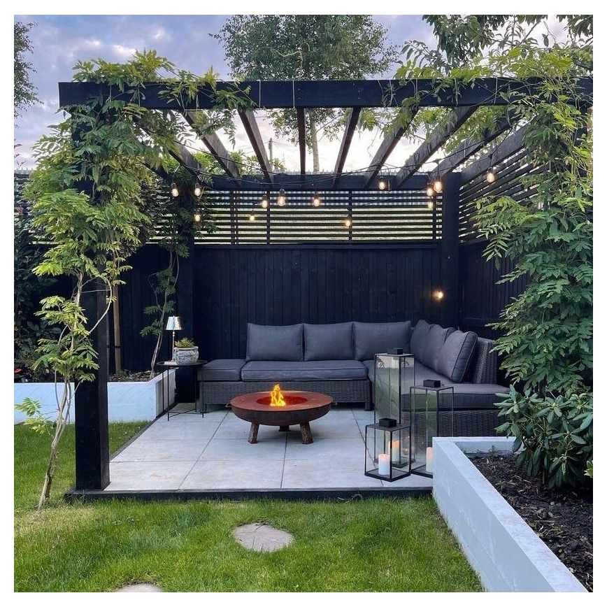 LED āra dekoratīvā virtene 20xE27/1W/230V 11,44 m IP44 melna