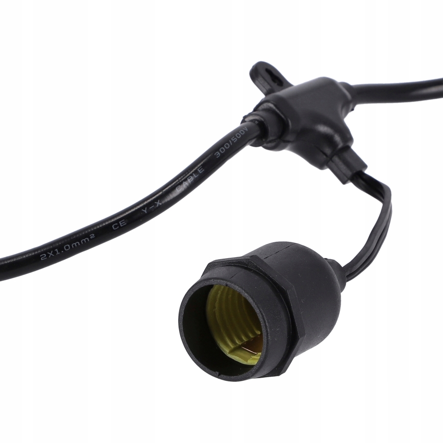 LED āra dekoratīvā virtene 20xE27/1W/230V 11,44 m IP44 melna