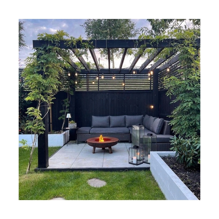 LED āra dekoratīvā virtene 20xE27/1W/230V, 20,94 m, IP44, melna