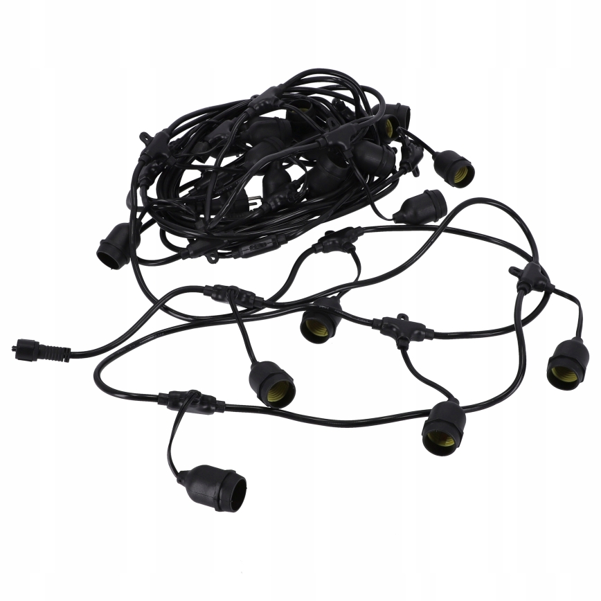 LED āra dekoratīvā virtene 20xE27/1W/230V, 20,94 m, IP44, melna