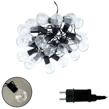 LED āra dekoratīvā virtene 20xLED/0,075W/230V 5,8 m IP44 melna