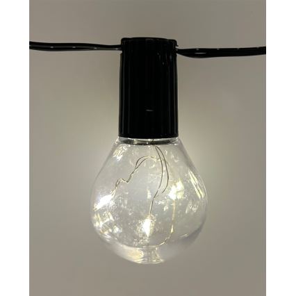 LED āra dekoratīvā virtene 20xLED/0,075W/230V 5,8 m IP44 melna