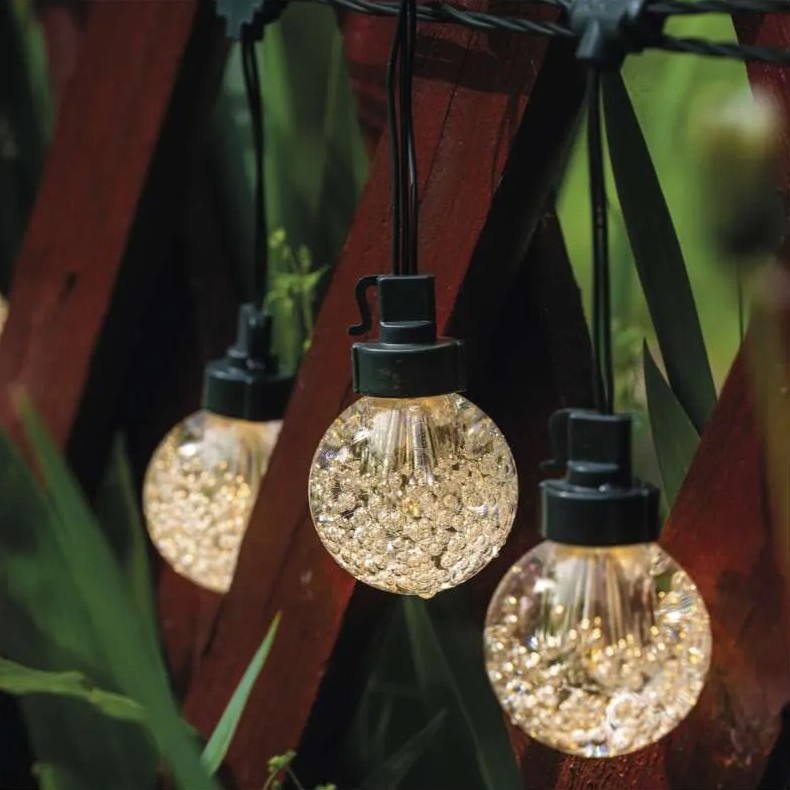 LED Āra dekoratīva virtene 20xLED/12,6m IP44 silti balta